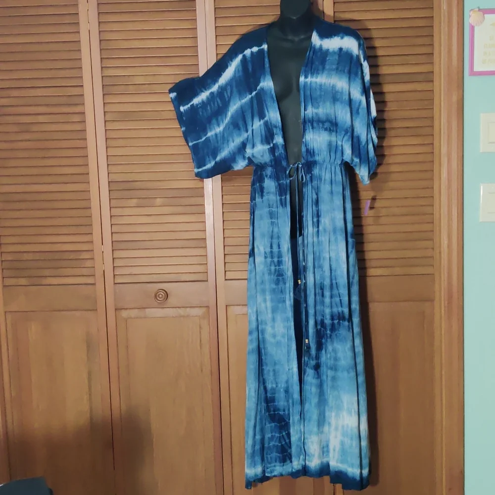 Boho tie dye kimono duster - Picture 3 of 7